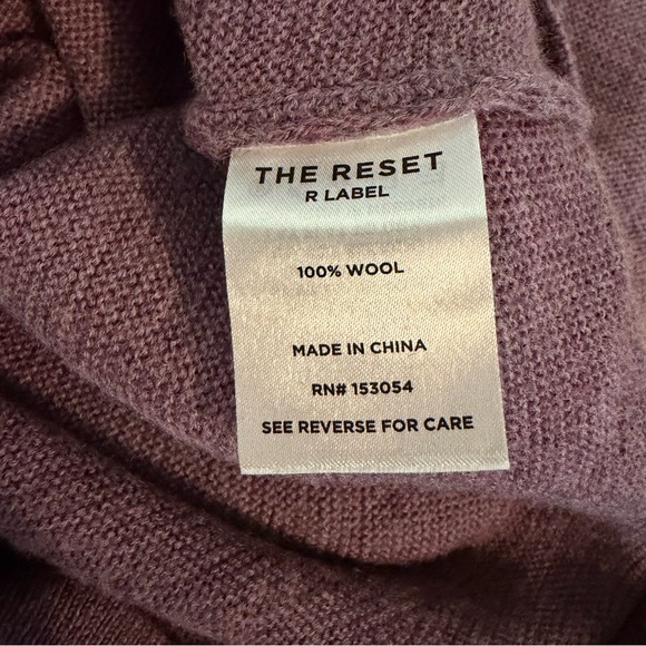 The Reset by R Label Purple Dolman Sleeve Wool Pullover Sweater - Picture 5 of 6